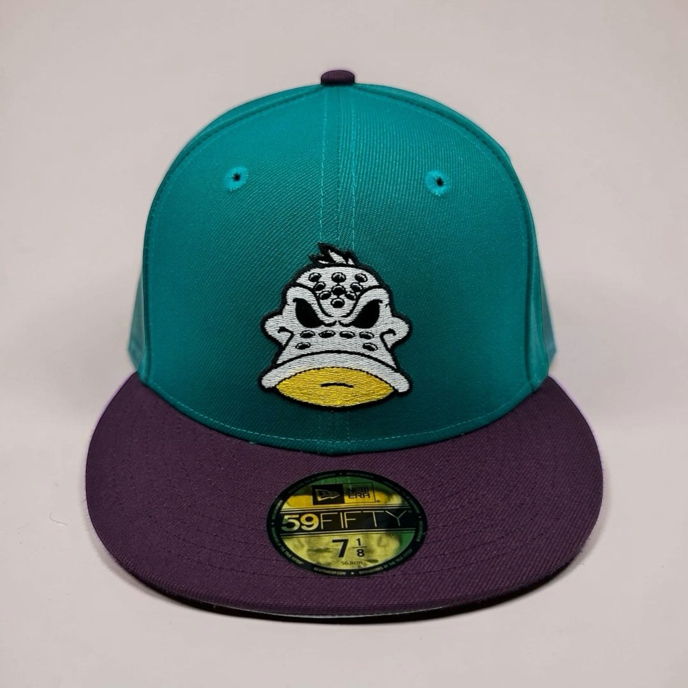 New Era 59Fifty Hat Club Exclusive Anaheim Mighty Ducks Wild Wing Mascot 7 1/8 - Picture 3 of 12